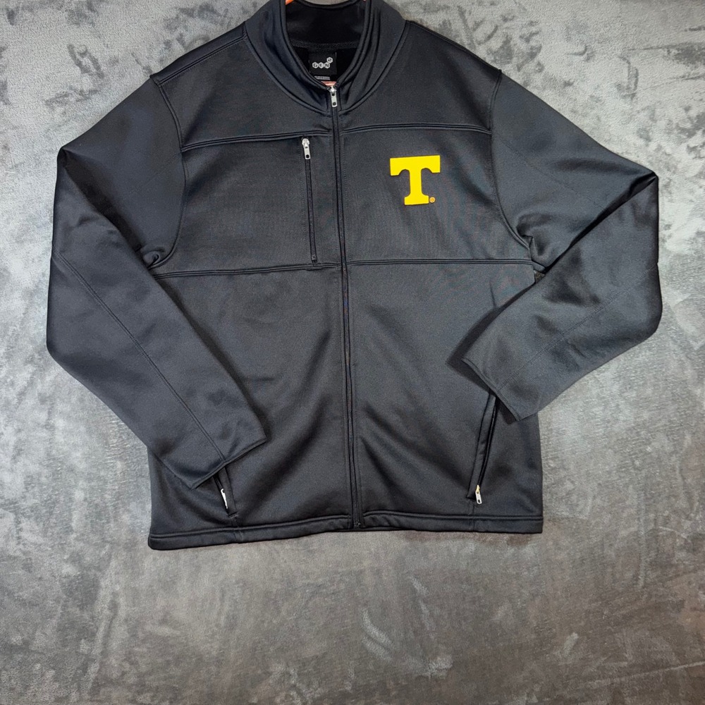 Mens XL Gen 2 Tennessee Volunteers Track Jacket Black Excellent NCAA Thumbhole